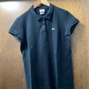 Lacoste Women's Black Polo Shirt Sz 44